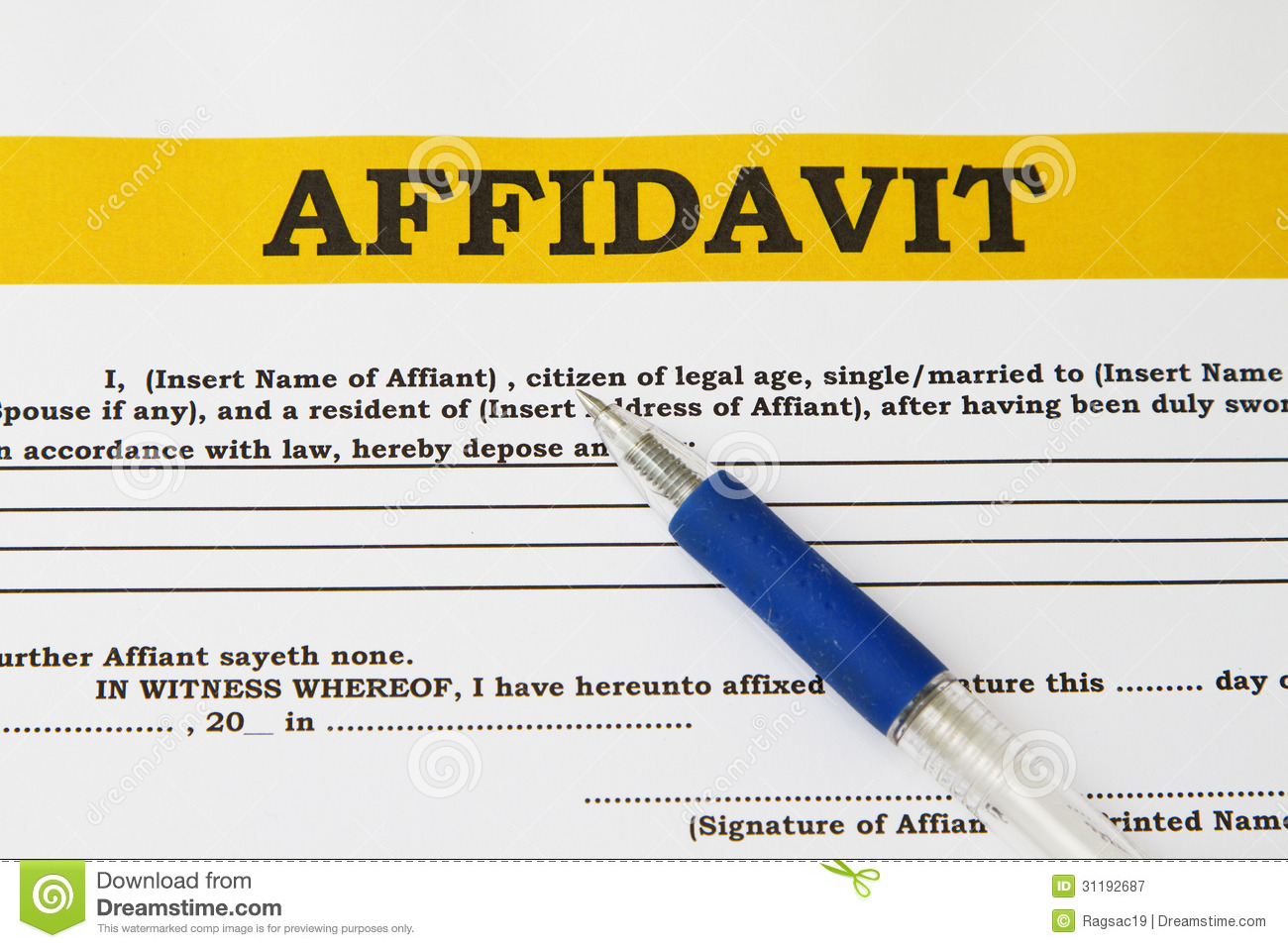How to write an afidavit