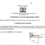 business registration certificate