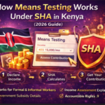 how means testing works under SHA in Kenya 2026 guide