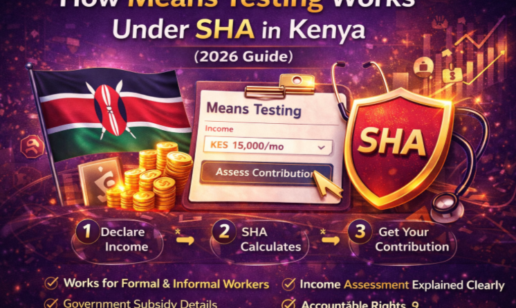 how means testing works under SHA in Kenya 2026 guide